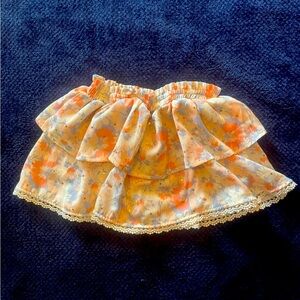 Floral Ruffle Skirt with Shorts, 3t